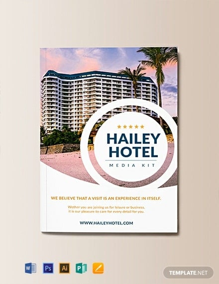 free hotel media kit template 440x570