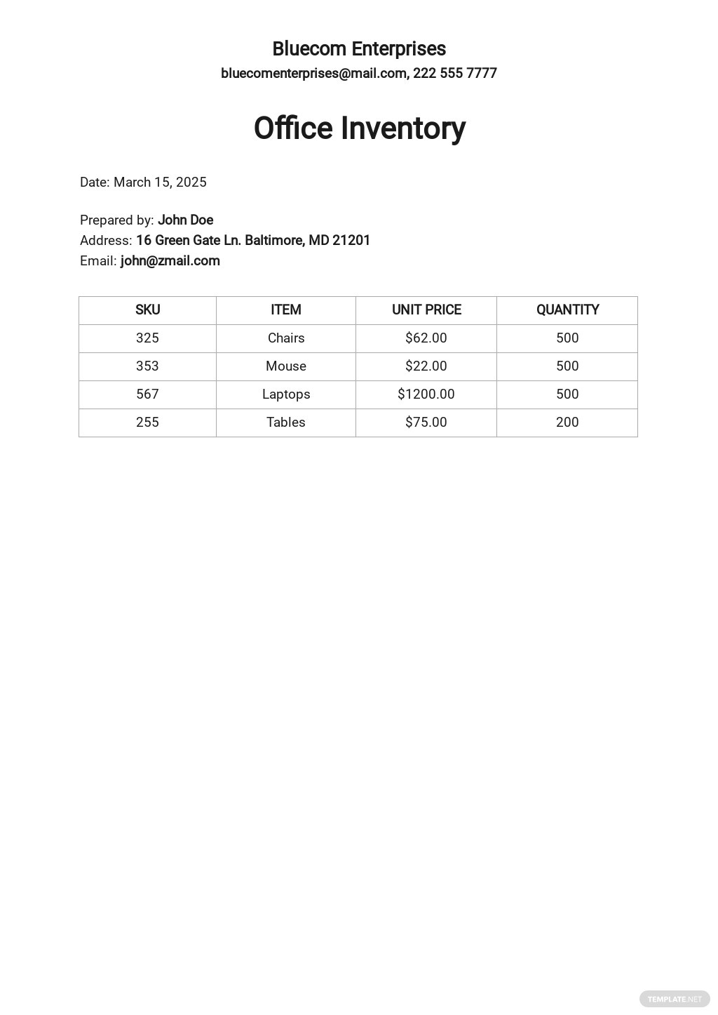 50+ Inventory Samples, Format & Examples 2023
