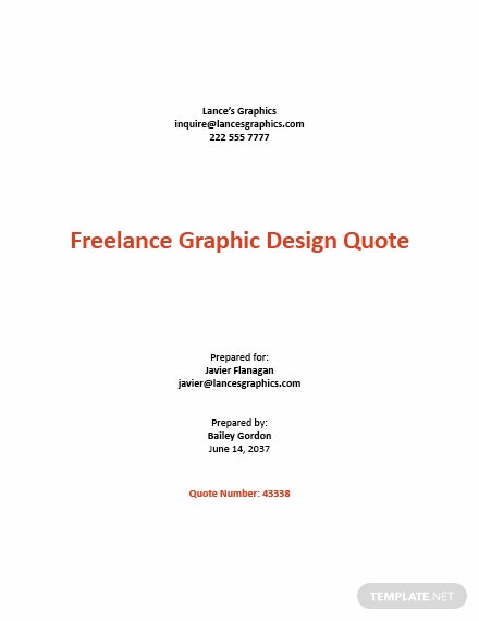 freelance graphic design quotation