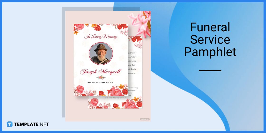 funeral service pamphlet template in google docs