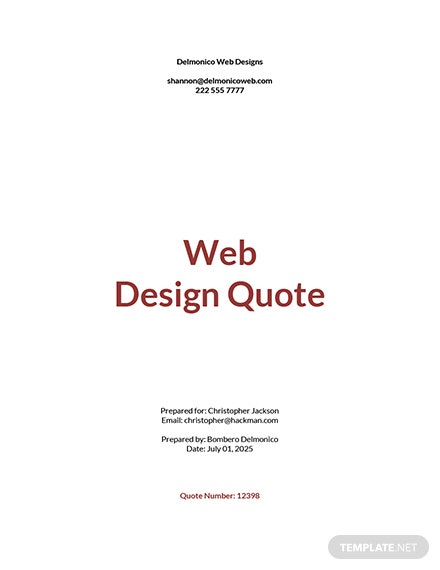 graphic design website quotation