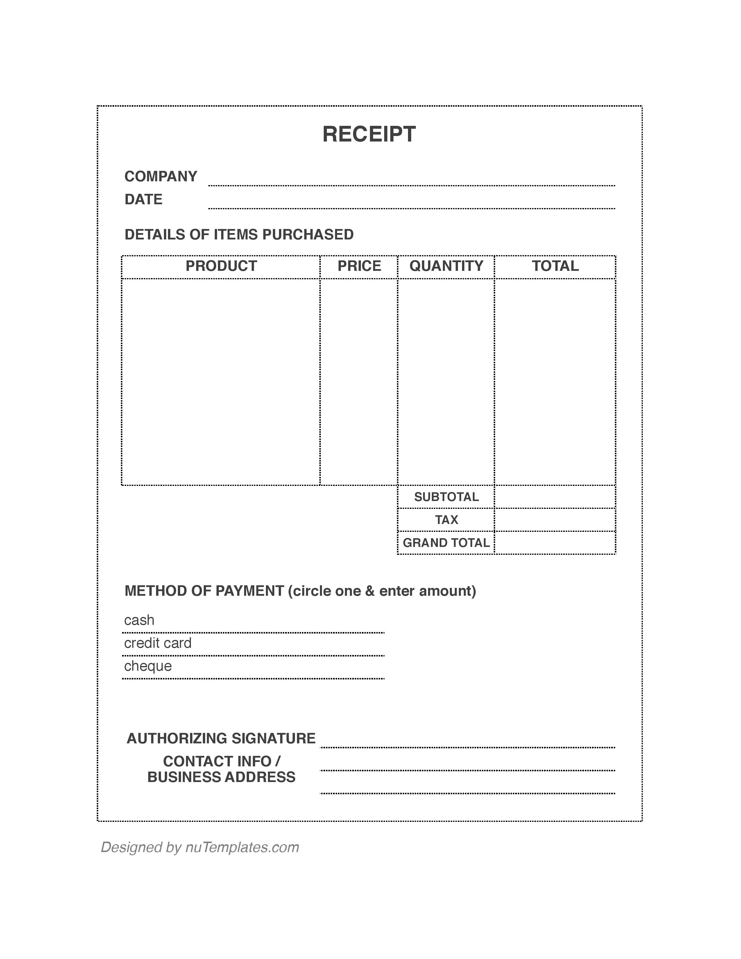50 Receipt Samples Format And Examples 2023