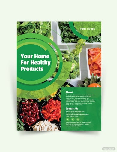 healthy food flyer template