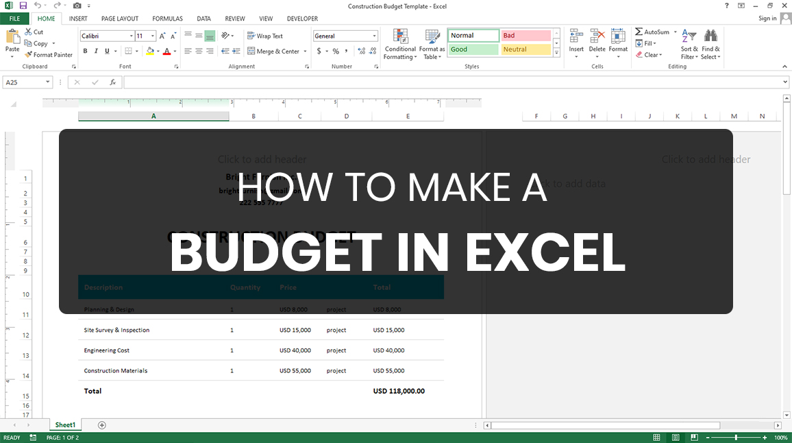 how-to-make-a-budget-in-excel