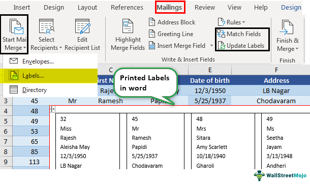 How To Print Labels From Excel 1283