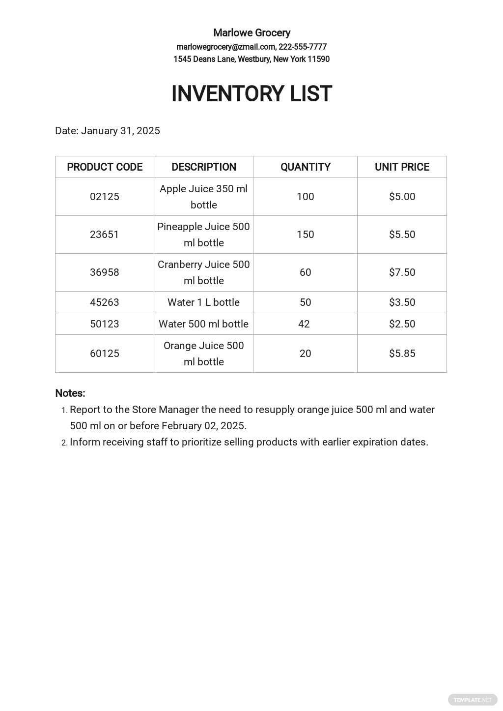 50+ Inventory Samples, Format & Examples 2021 Free & Premium Templates