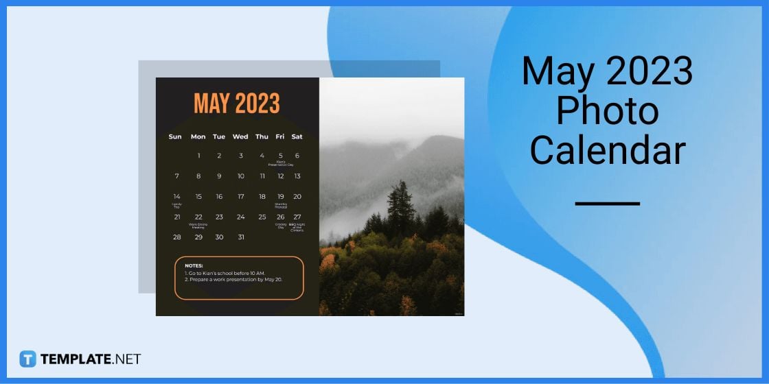 may 2023 photo calendar template in microsoft word