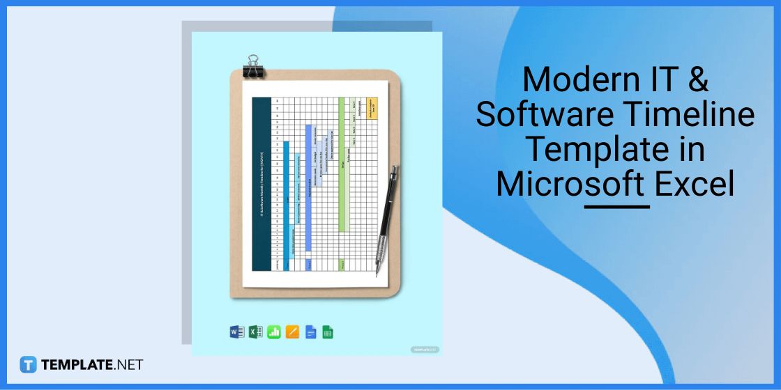 modern it software timeline template in microsoft excel