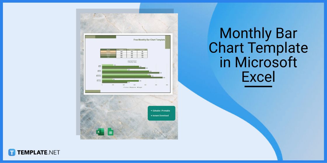 monthly bar chart template in microsoft excel