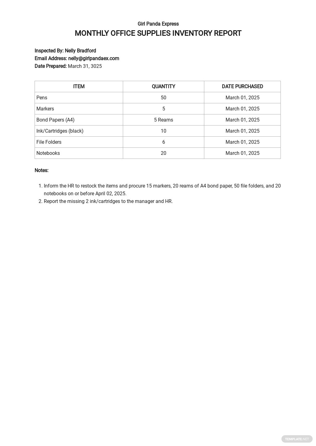 50+ Inventory Samples, Format & Examples 2021 Free & Premium Templates