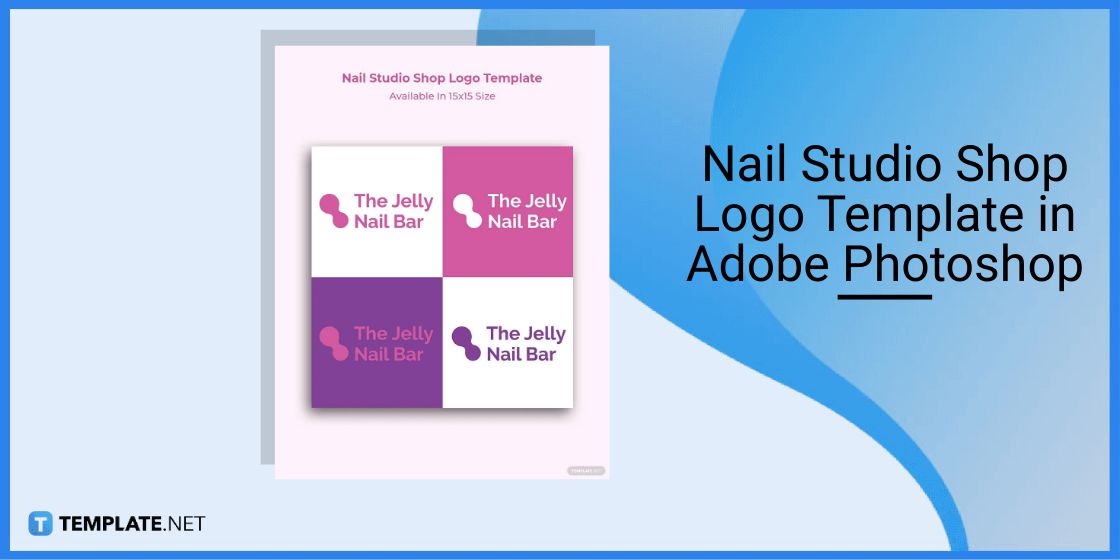 nail studio shop logo template in adobe photoshop
