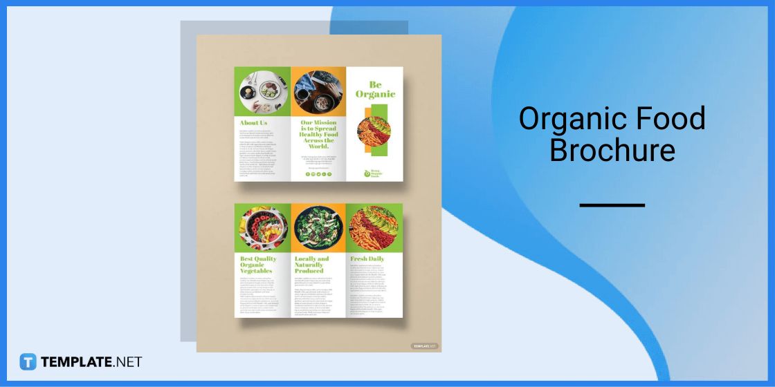 organic food brochure template in microsoft word
