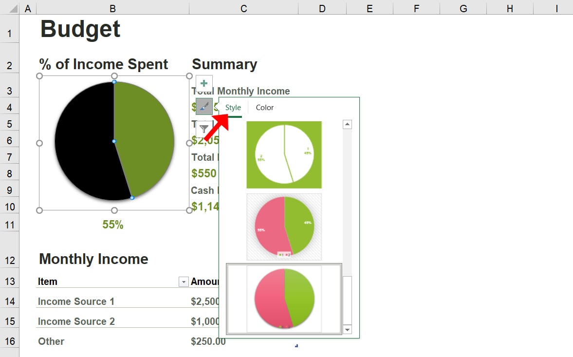 how to create pie chart in excel from data
