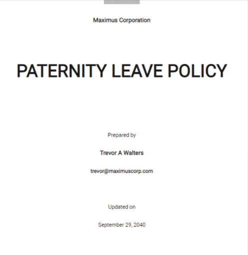 paternity leave