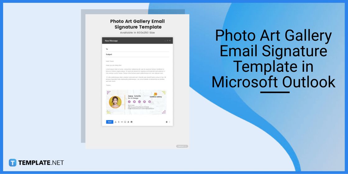 photo art gallery email signature template in microsoft outlook
