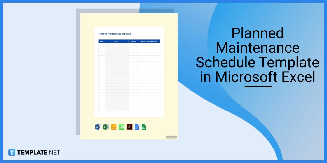 planned maintenance schedule template in microsoft excel