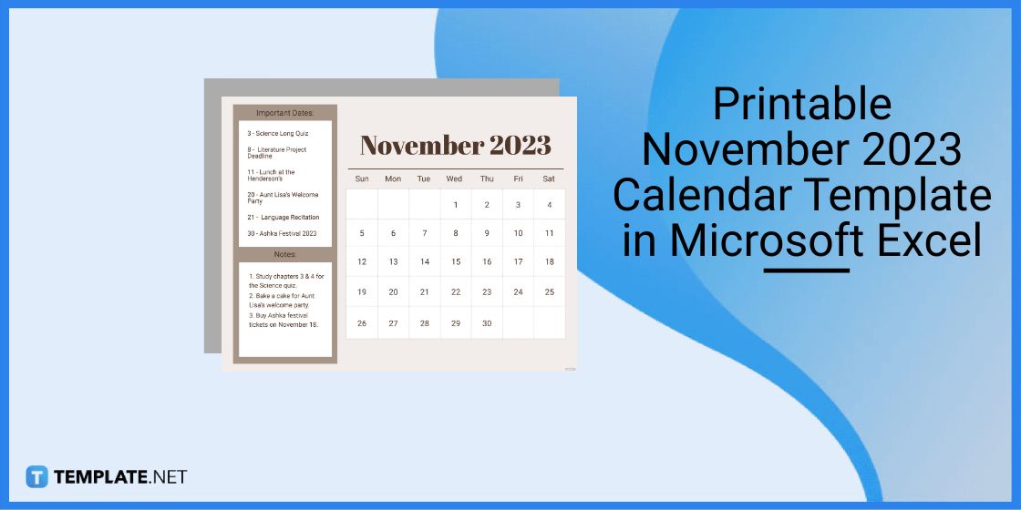 printable november 2023 calendar template in microsoft excel