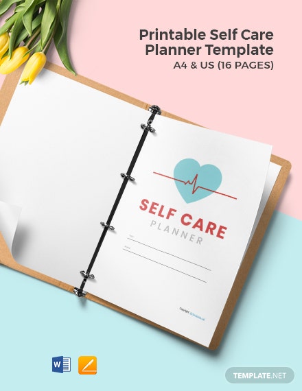 printable self care planner template 2