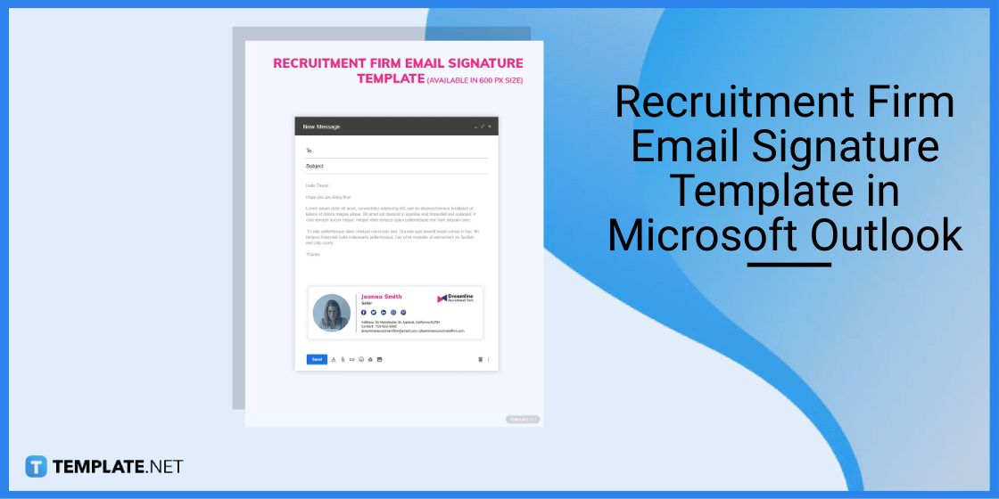 recruitment firm email signature template in microsoft outlook