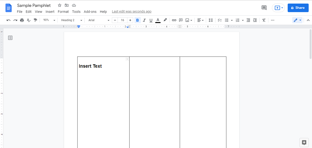 How to Create a Pamphlet on Google Docs