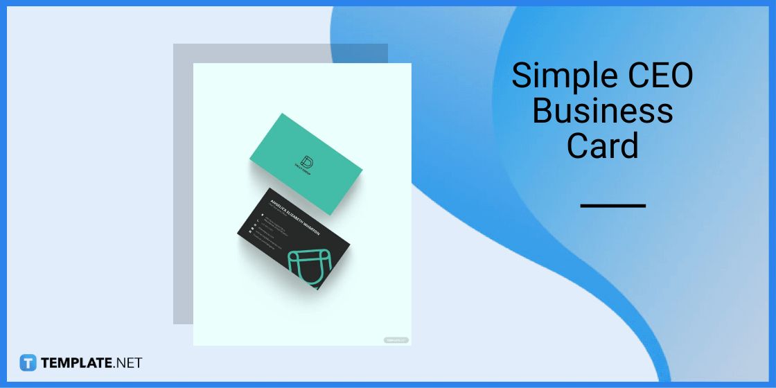 simple ceo business card template in microsoft word