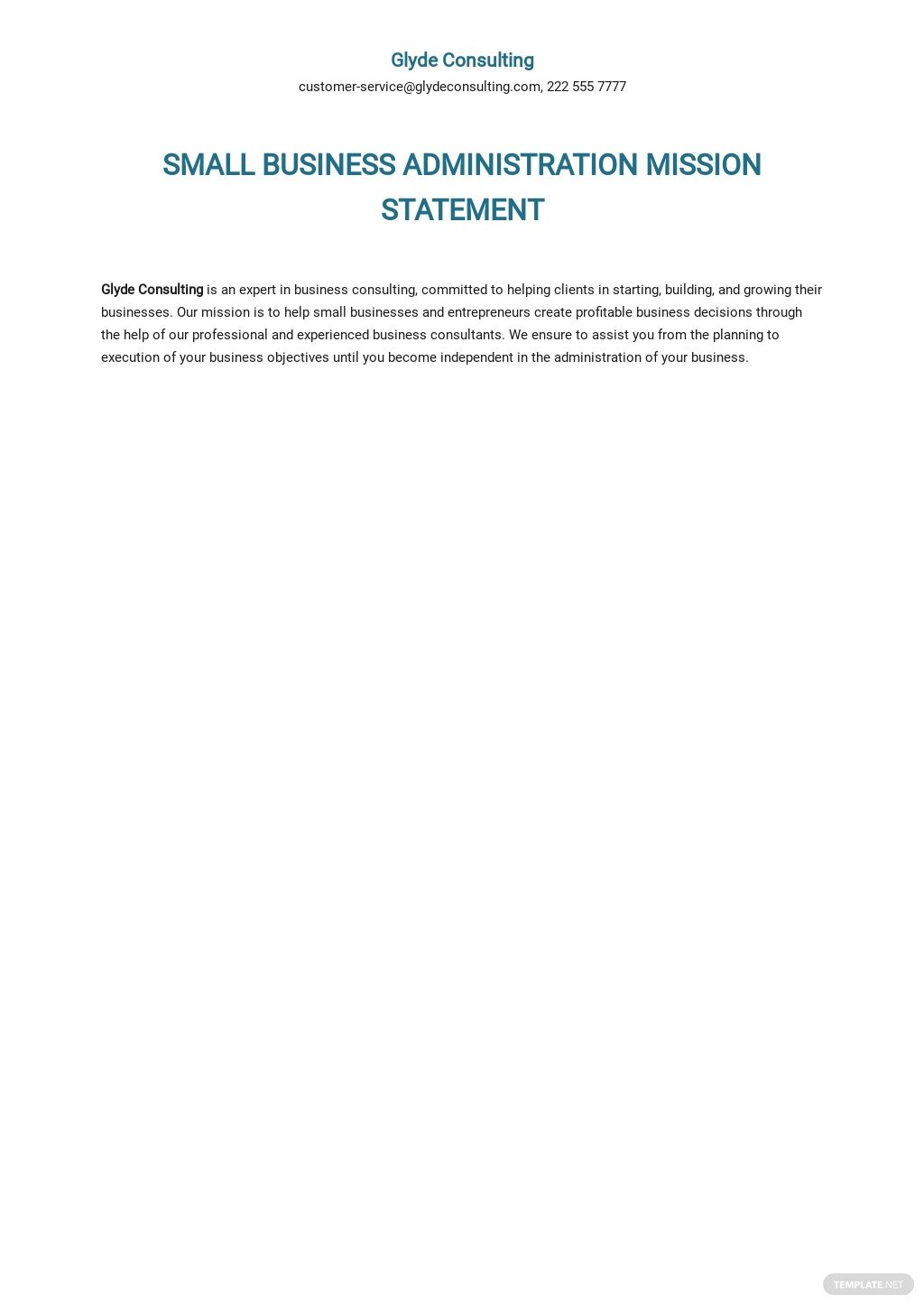 small-business-administration-mission-statement-template