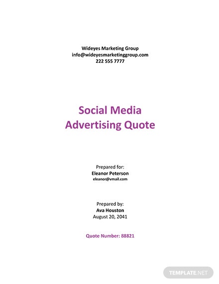 social media marketing quotation template 1