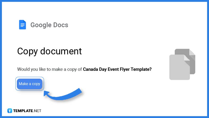 step 6 copy the google docs flyer template