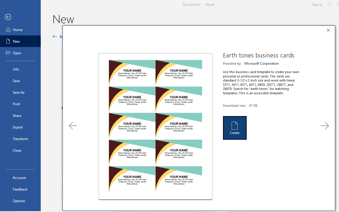 How To Make Business Cards In Word With A Template