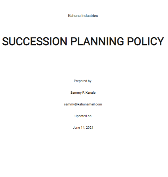 succession plann