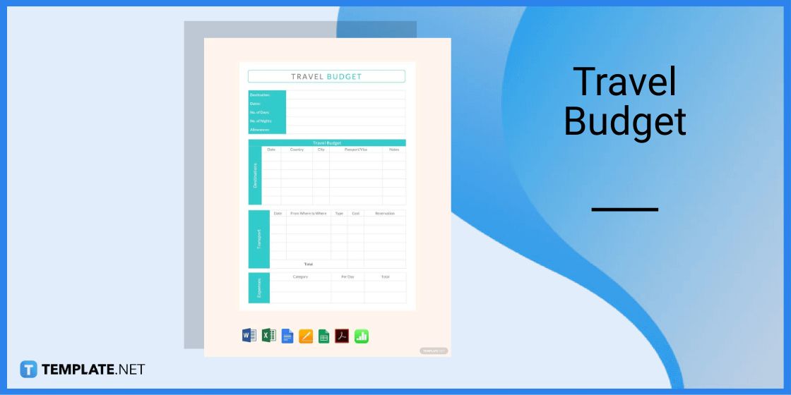 travel budget template in microsoft excel