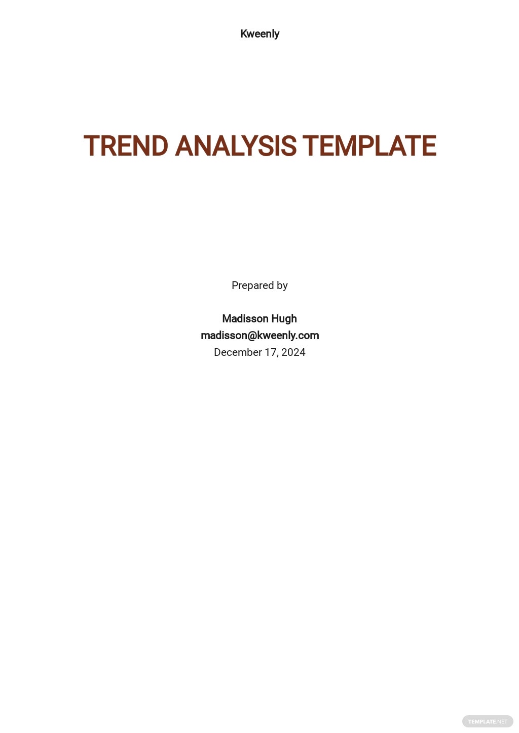 trend analysis template