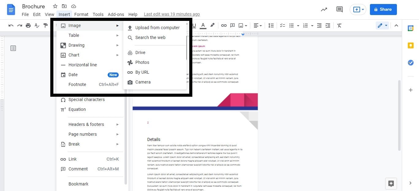 How to Make a Brochure on Google Docs