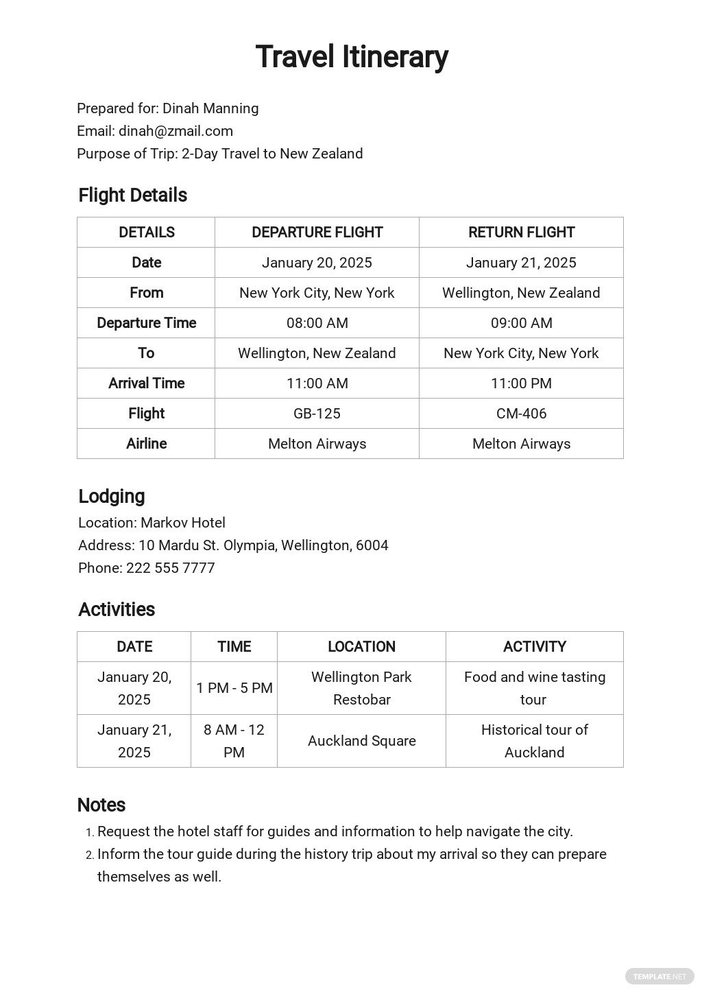 agencyfree-travel-itinerary-template