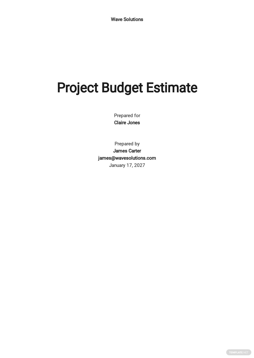 budget-estimate-template