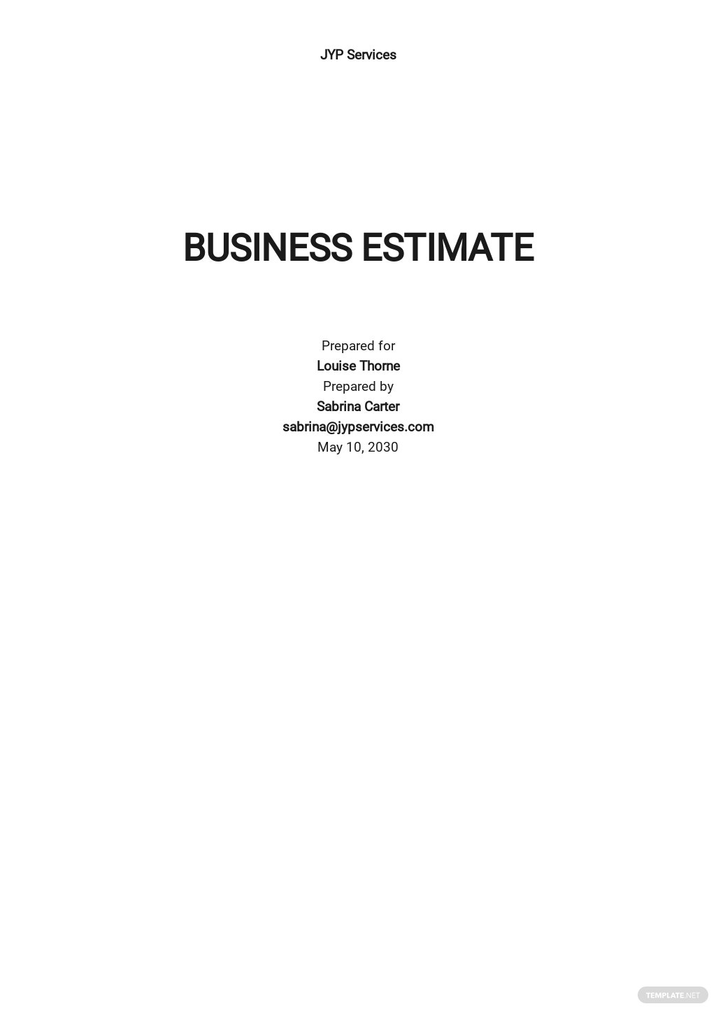 business-estimate-template