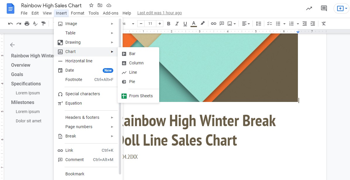 How Do You Create A Chart On Google Sheets