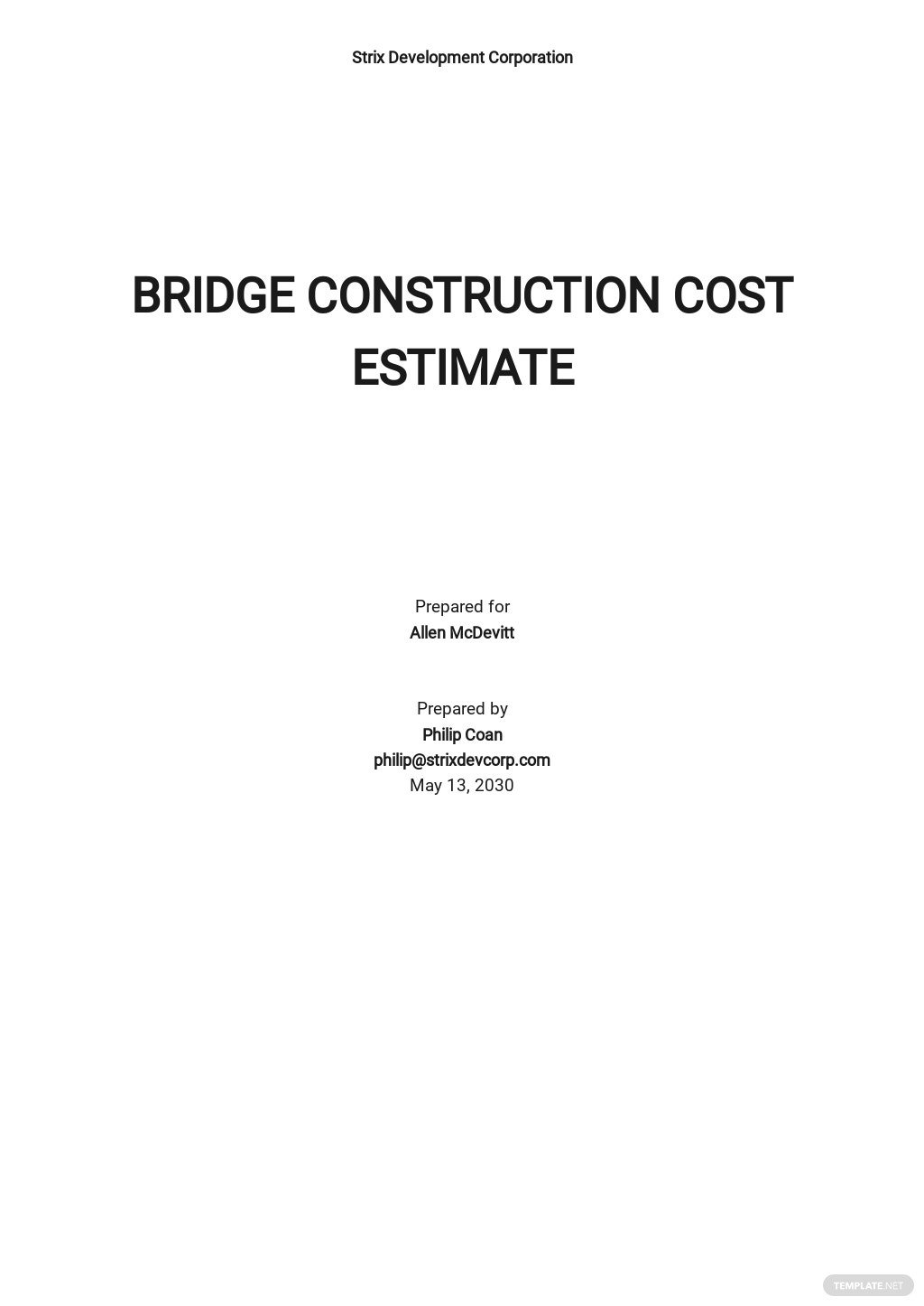 construction-cost-estimate-template