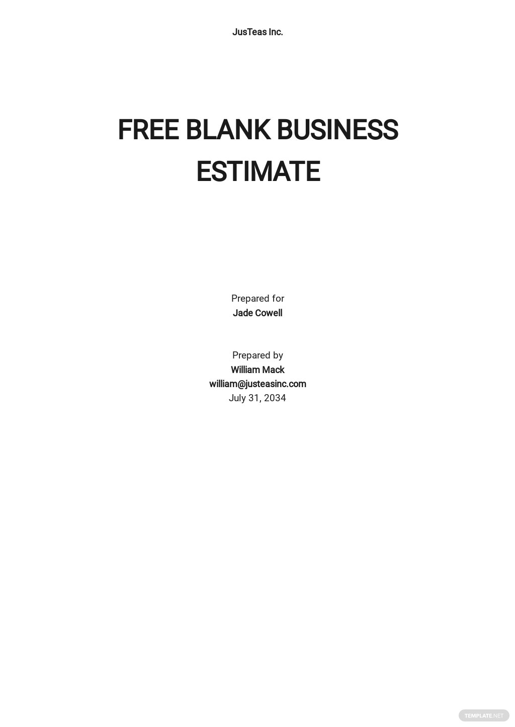 free-estimate-template