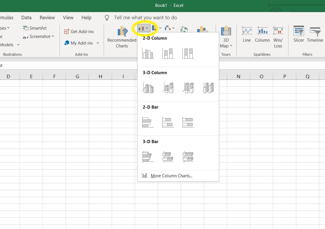 how to make a bar graph in excel 2020