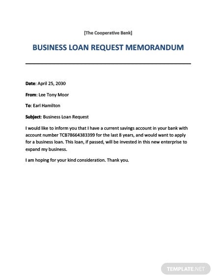 loan-request-memo-printable