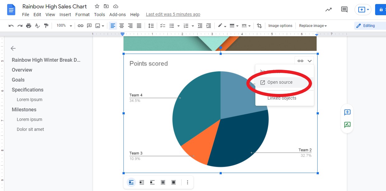 Google Docs Chart Template