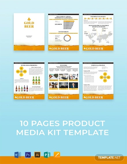 Top 10 des modèles de kits média d'une page avec des échantillons et des  exemples