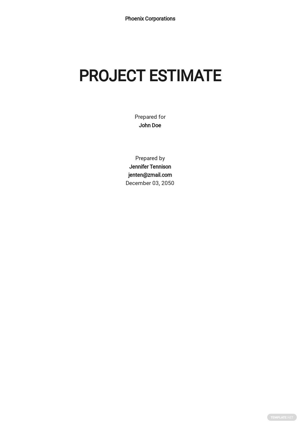 project-estimate-template