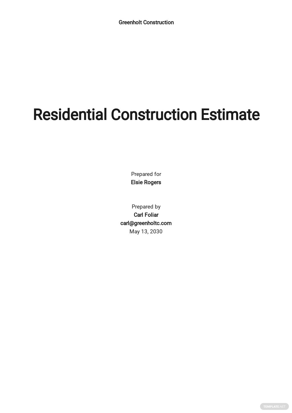 residential-estimate-template
