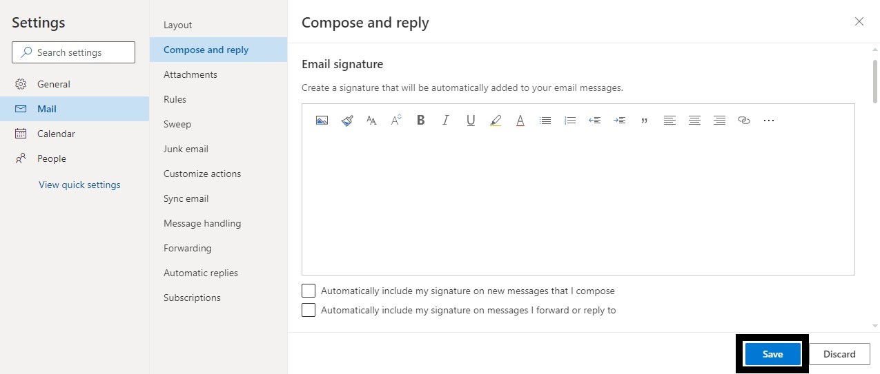 change email signature outlook mac