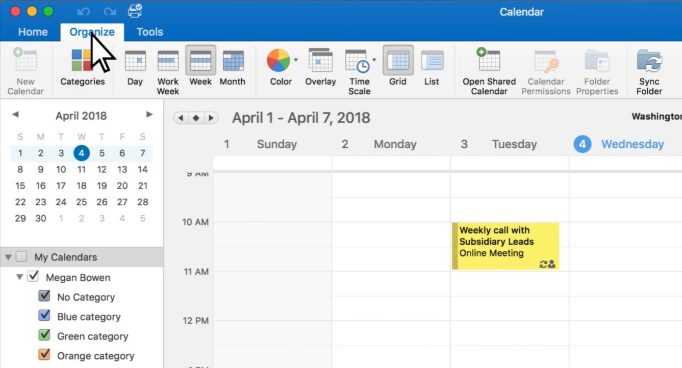 shared calendar organize