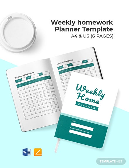 weekly homework planner