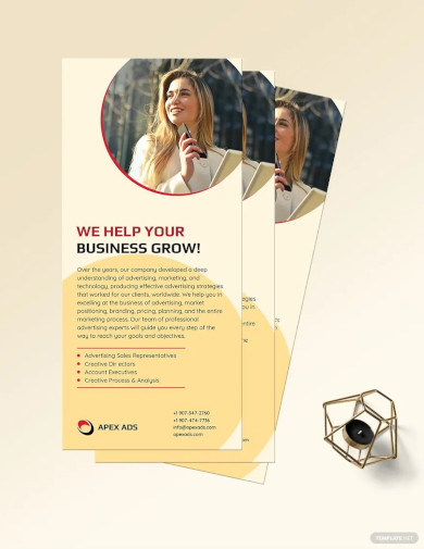 advertising consultant rack card template