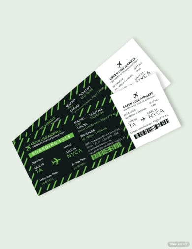 airplane boarding pass ticket template